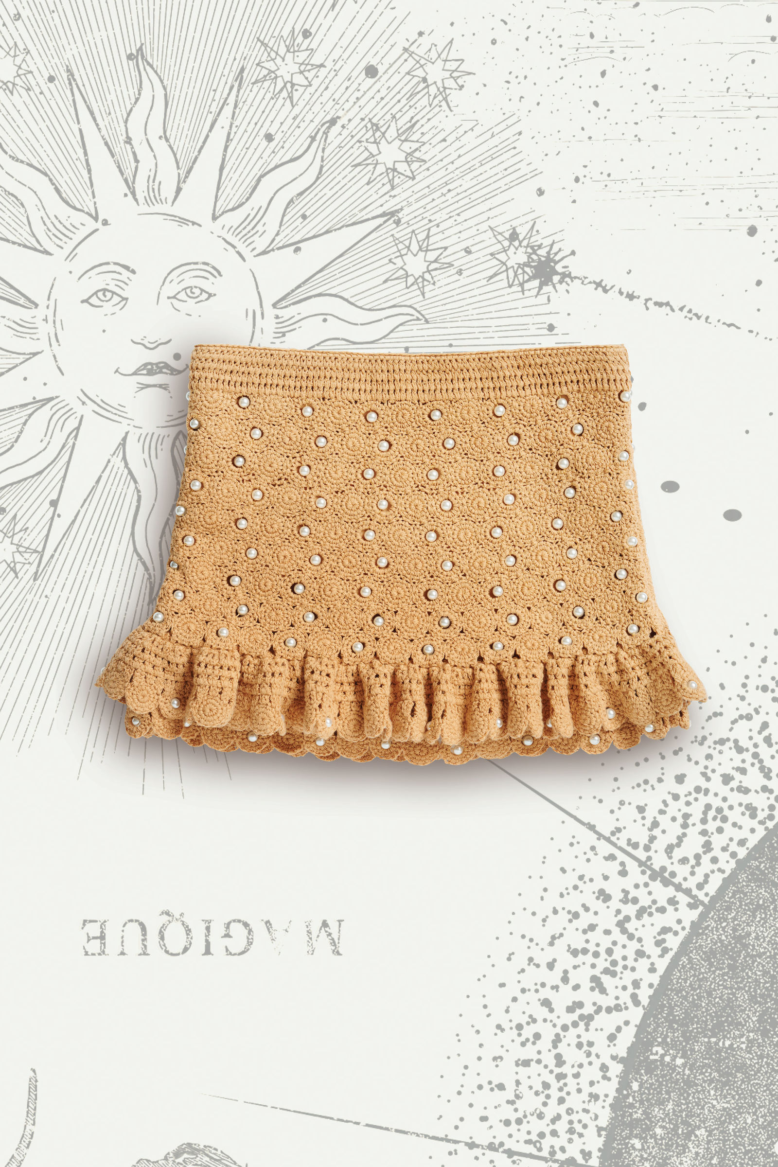 Pollera de cuentas estilo crochet