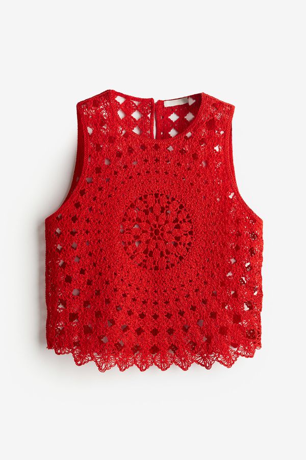 Musculosa en estilo crochet